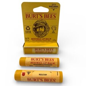 Burt's Bees Beeswax Lip Balm (3 pack) NWT